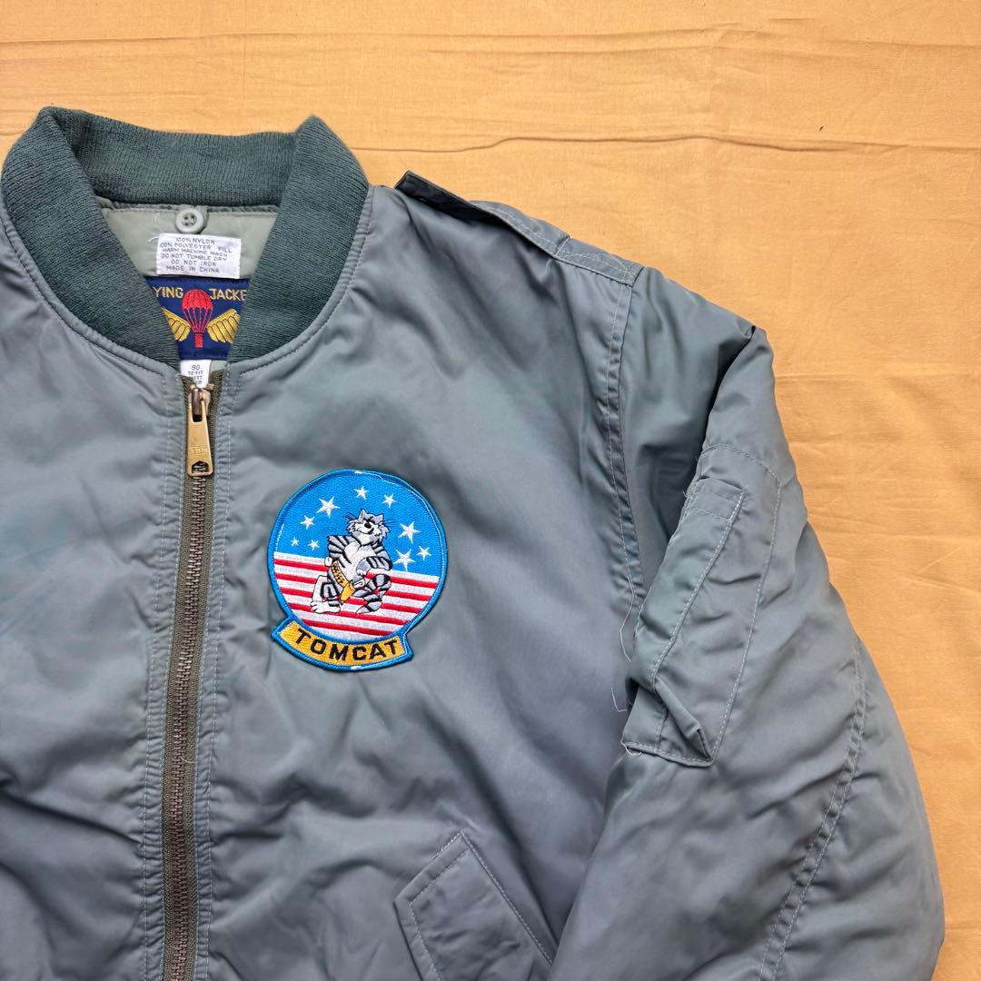 MA-1 MA1 フライトジャケット　グリーン　ワッペン　Tomcat