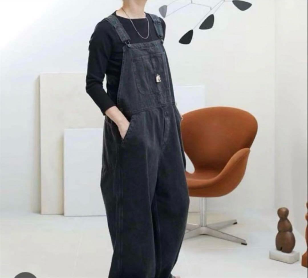 ARGUE OVERSIZED LADY OVERALL ブラック