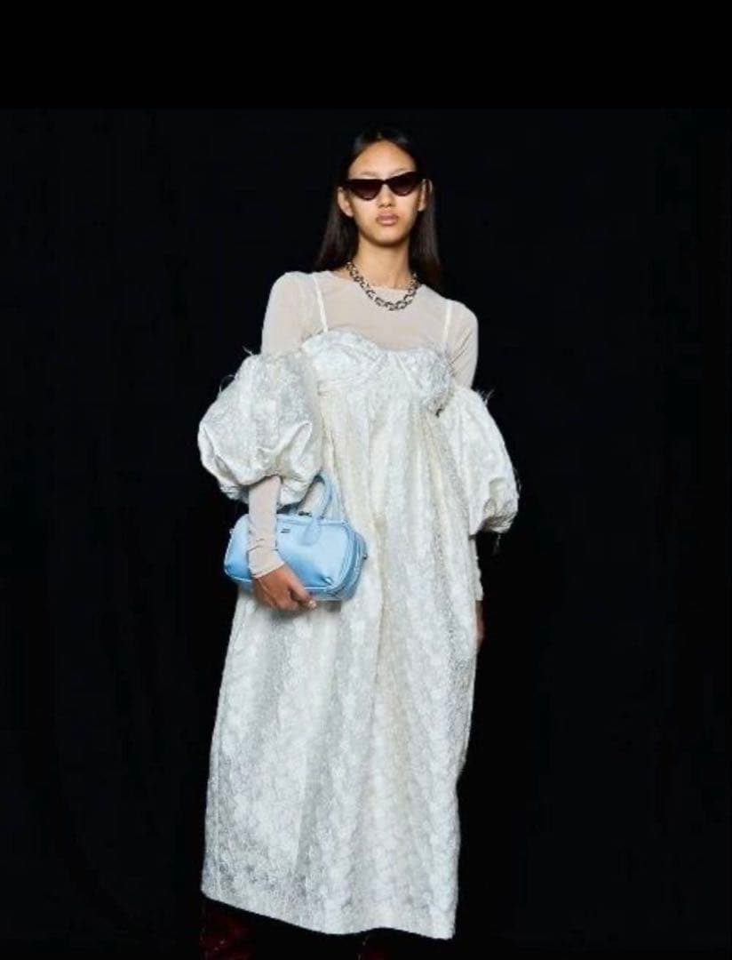 最終値下MAISON SPECIAL ジャガードモチーフバルーンキャミワンピース