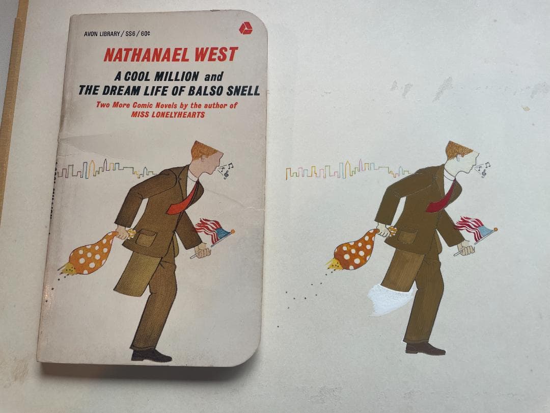 ナサニエル・ウェスト原画表紙版下一点物『クール・ミリオン』60年代制作資料