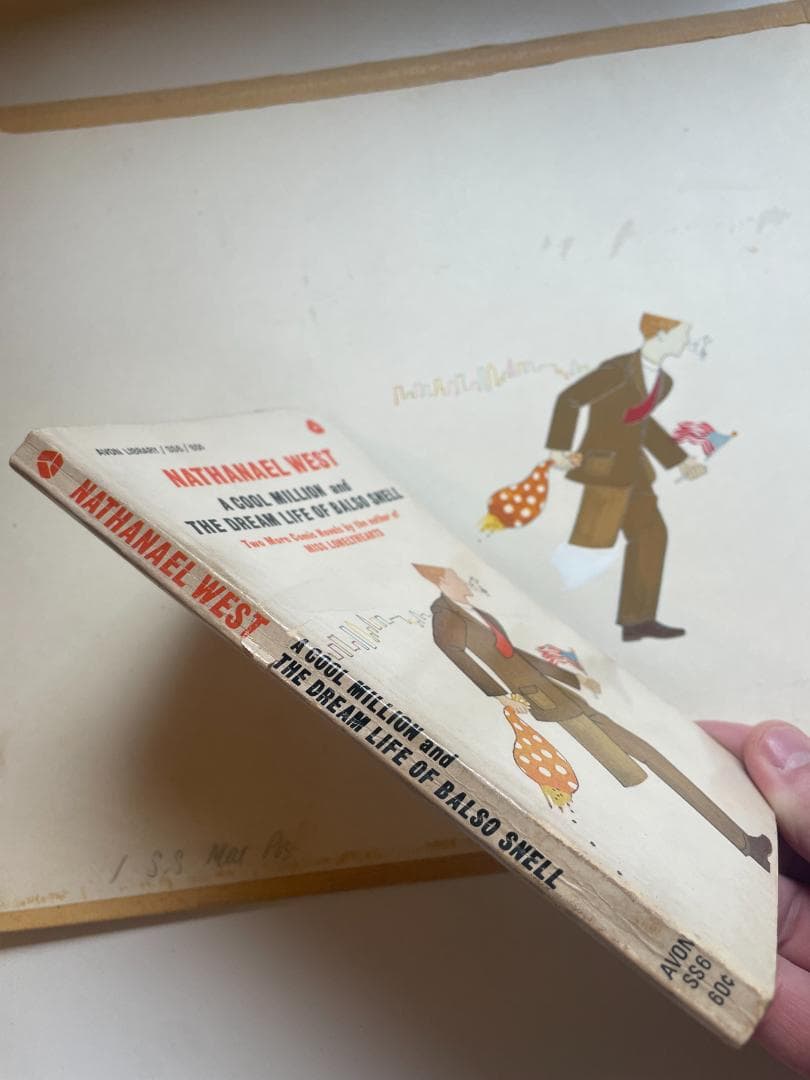 ナサニエル・ウェスト原画表紙版下一点物『クール・ミリオン』60年代制作資料