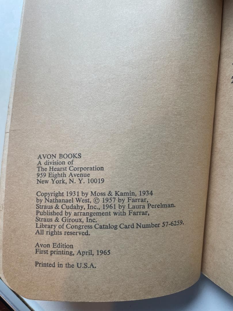 ナサニエル・ウェスト原画表紙版下一点物『クール・ミリオン』60年代制作資料