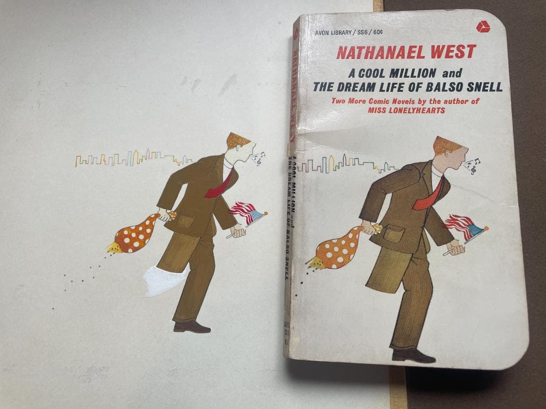 ナサニエル・ウェスト原画表紙版下一点物『クール・ミリオン』60年代制作資料