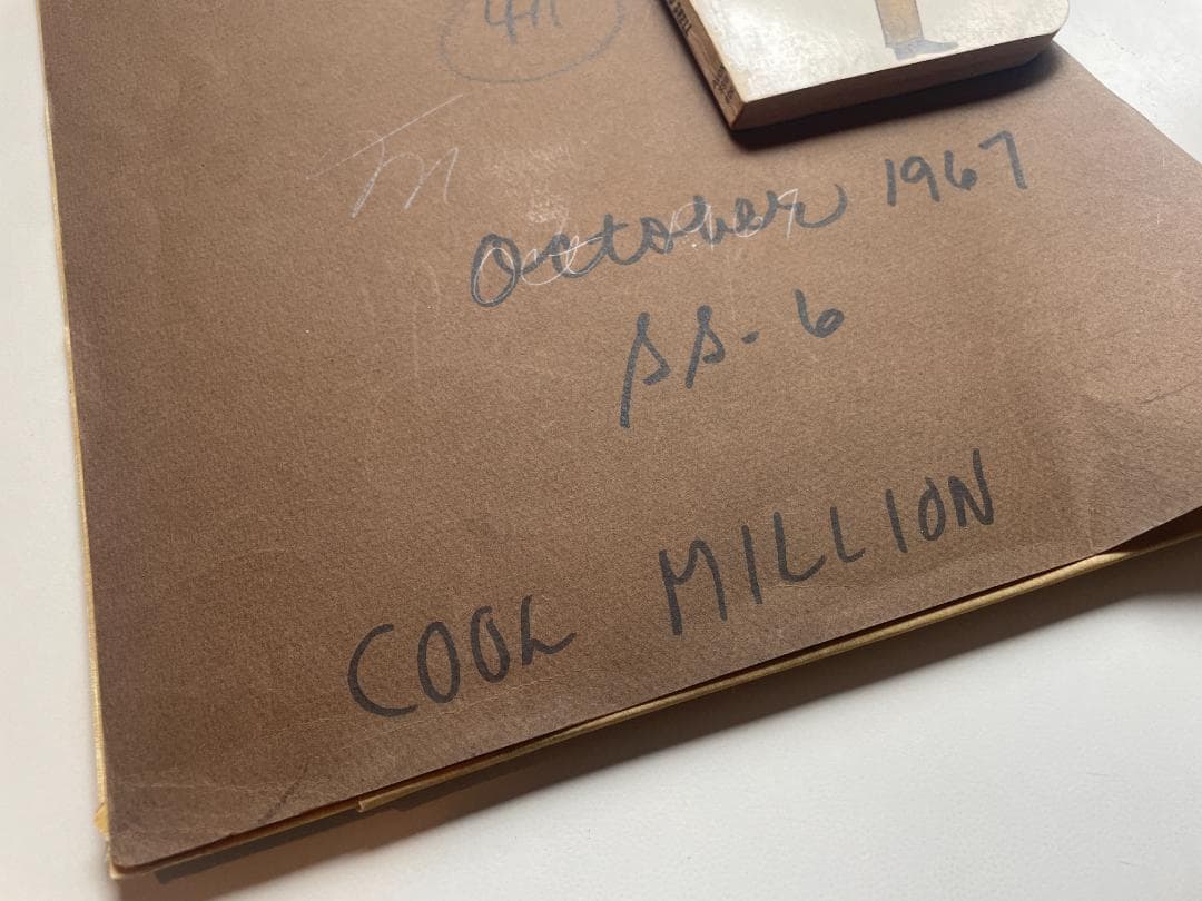 ナサニエル・ウェスト原画表紙版下一点物『クール・ミリオン』60年代制作資料