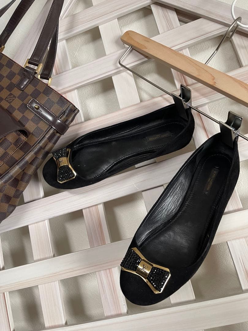 ⭐︎25㎝くらい⭐︎39サイズ　⭐︎ ルイビィトン　⭐︎キラッキラリボンフラットシューズ