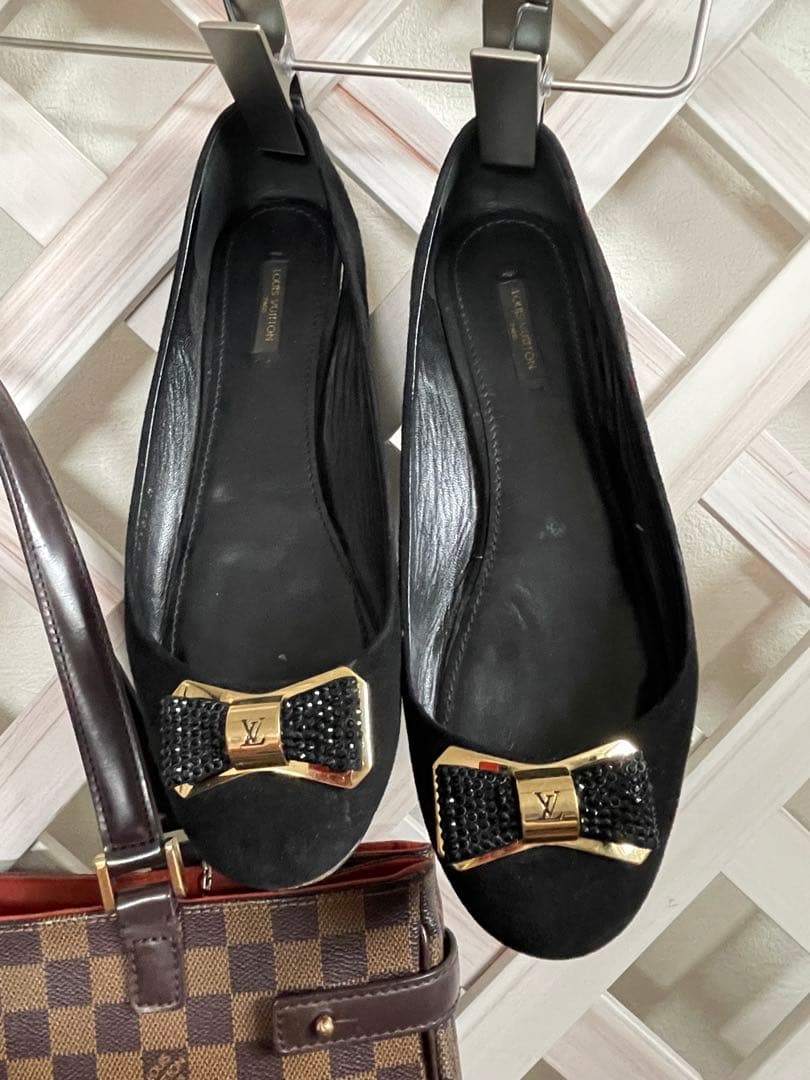 ⭐︎25㎝くらい⭐︎39サイズ　⭐︎ ルイビィトン　⭐︎キラッキラリボンフラットシューズ