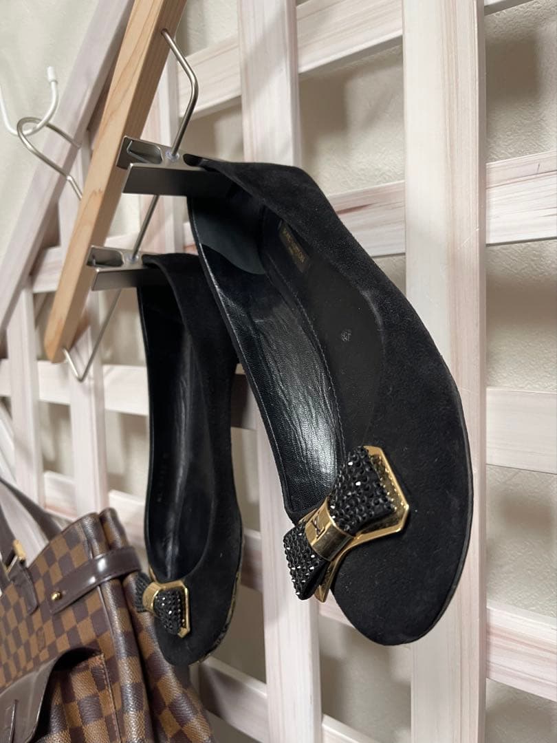 ⭐︎25㎝くらい⭐︎39サイズ　⭐︎ ルイビィトン　⭐︎キラッキラリボンフラットシューズ