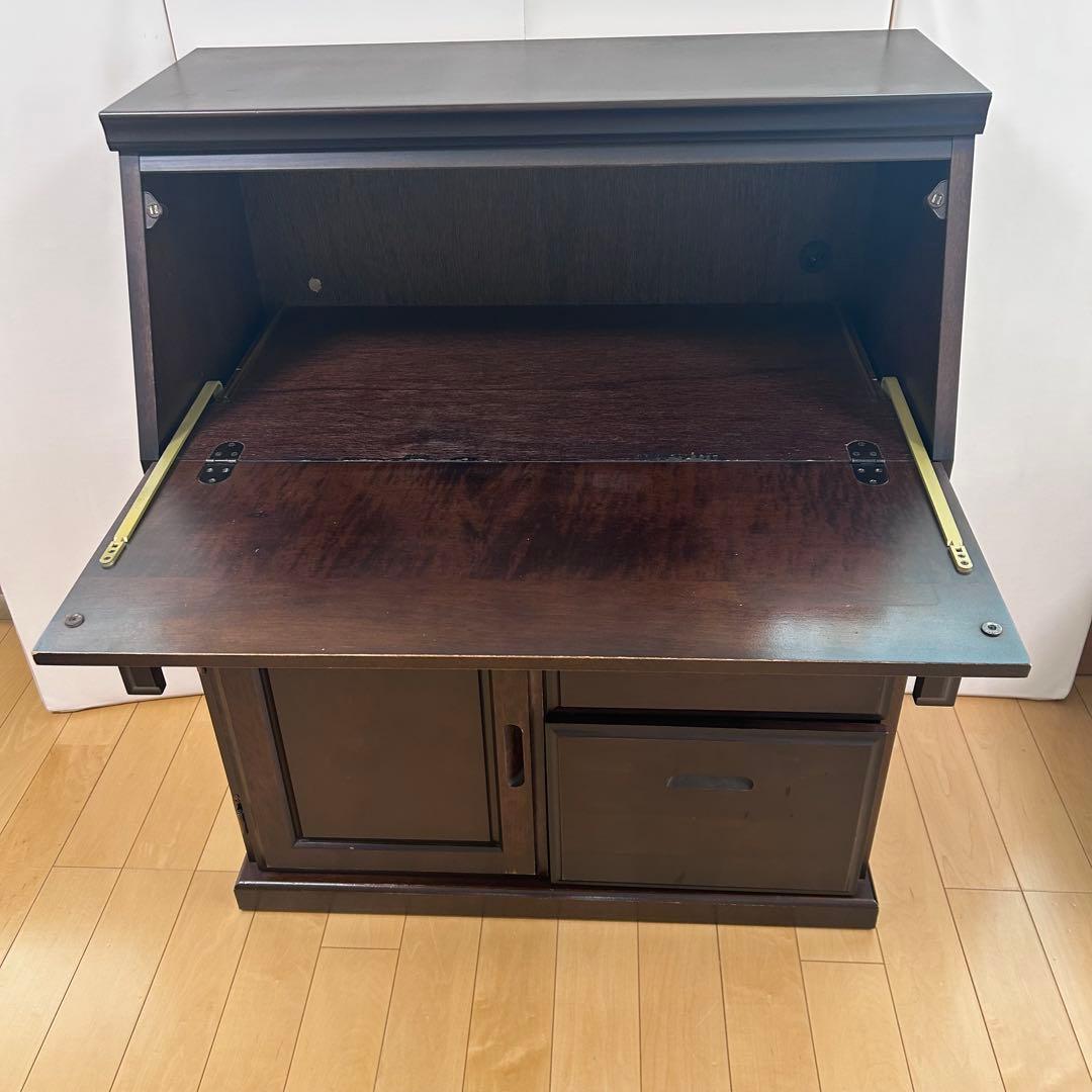 希少　大雪木工　アンティーク　ライティングビューロー　キャビネット　フルート30