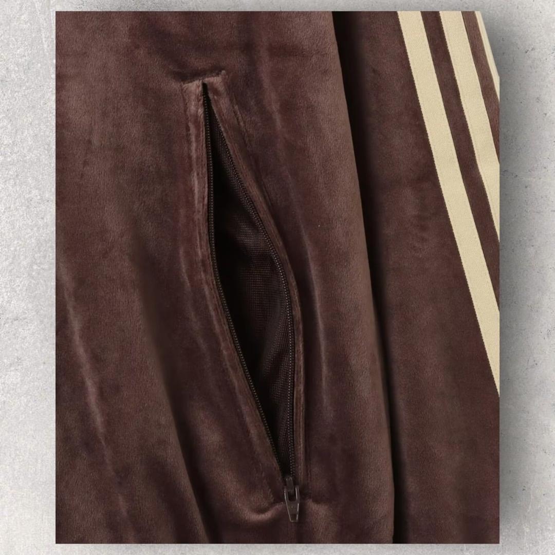 新品 アディダス ファイヤーバード トラックトップ ベロア XL ブラウン