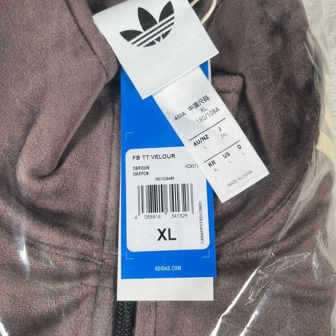 新品 アディダス ファイヤーバード トラックトップ ベロア XL ブラウン