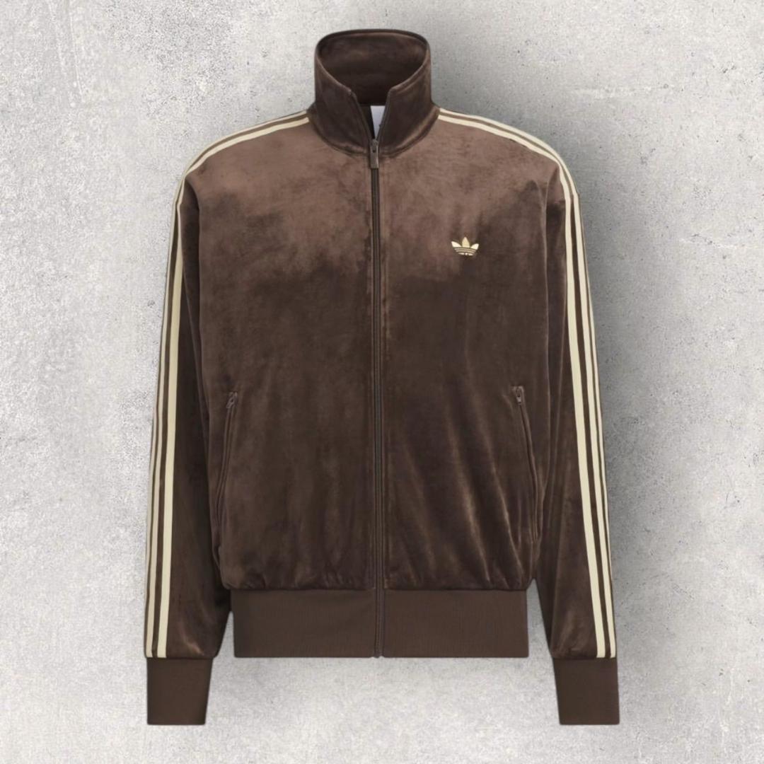 新品 アディダス ファイヤーバード トラックトップ ベロア XL ブラウン