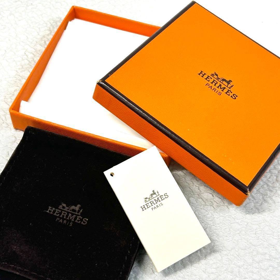 エルメス Hバングル クリッククラック ブレスレット シルバー ブルー