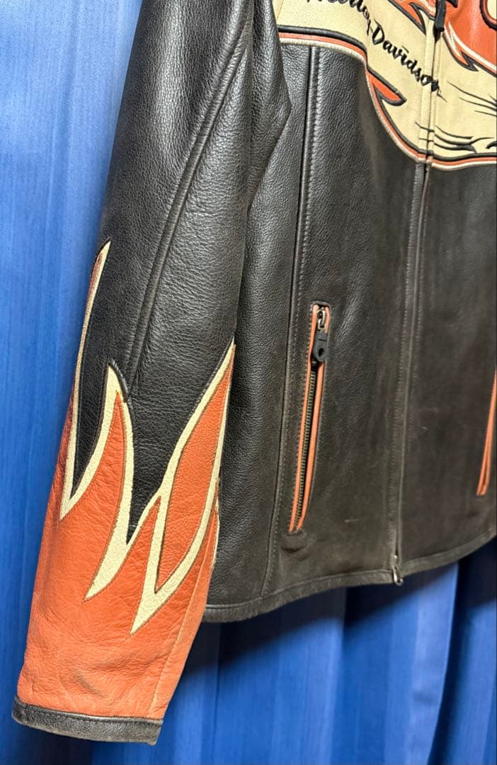 レア 廃盤 ハーレーダビッドソン レーシング 本革 レザージャケット Mサイズ