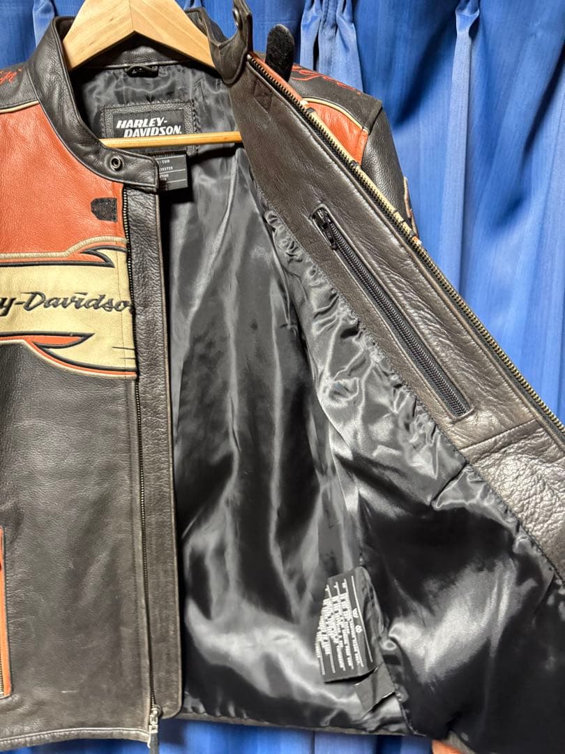 レア 廃盤 ハーレーダビッドソン レーシング 本革 レザージャケット Mサイズ