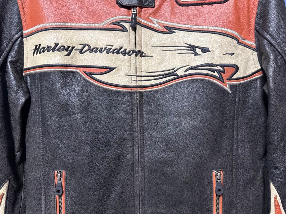 レア 廃盤 ハーレーダビッドソン レーシング 本革 レザージャケット Mサイズ