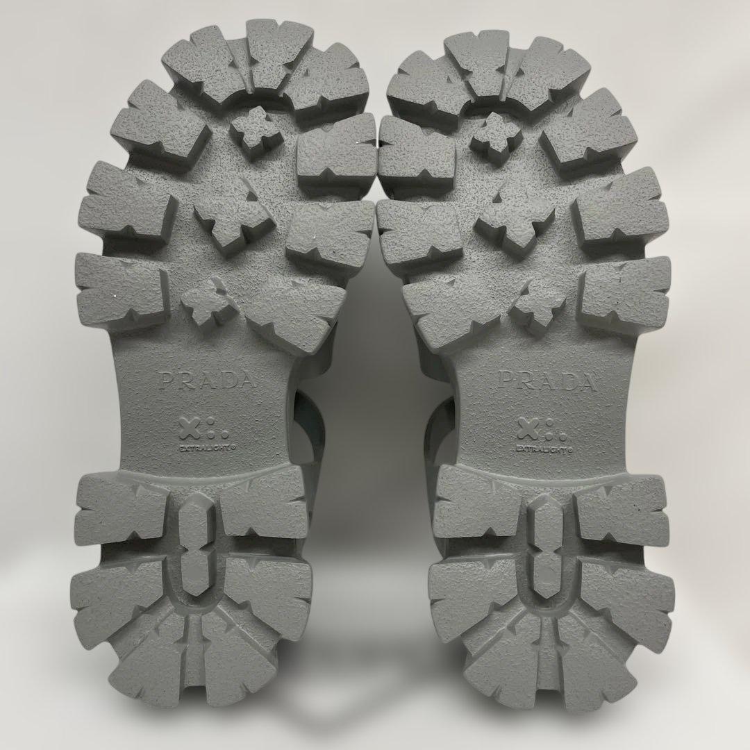 PRADA モノリス　ラバーサンダル　グレー　6