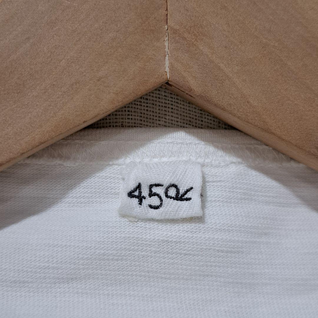 45rpm でこぼこ天竺 馬 長袖Tシャツ 2 ホワイト ロンT