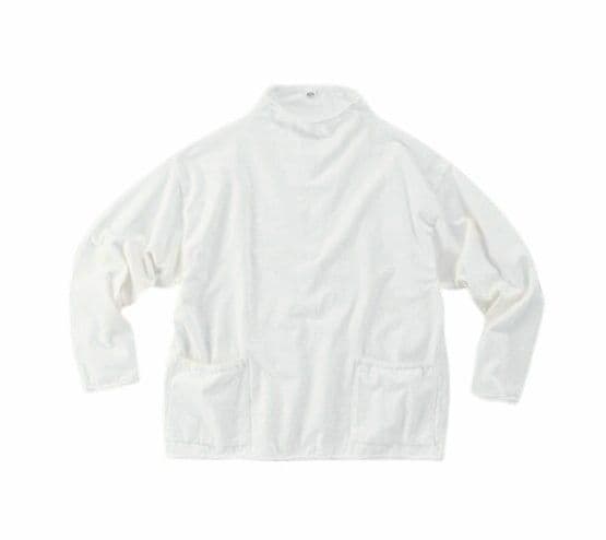 45rpm でこぼこ天竺 馬 長袖Tシャツ 2 ホワイト ロンT