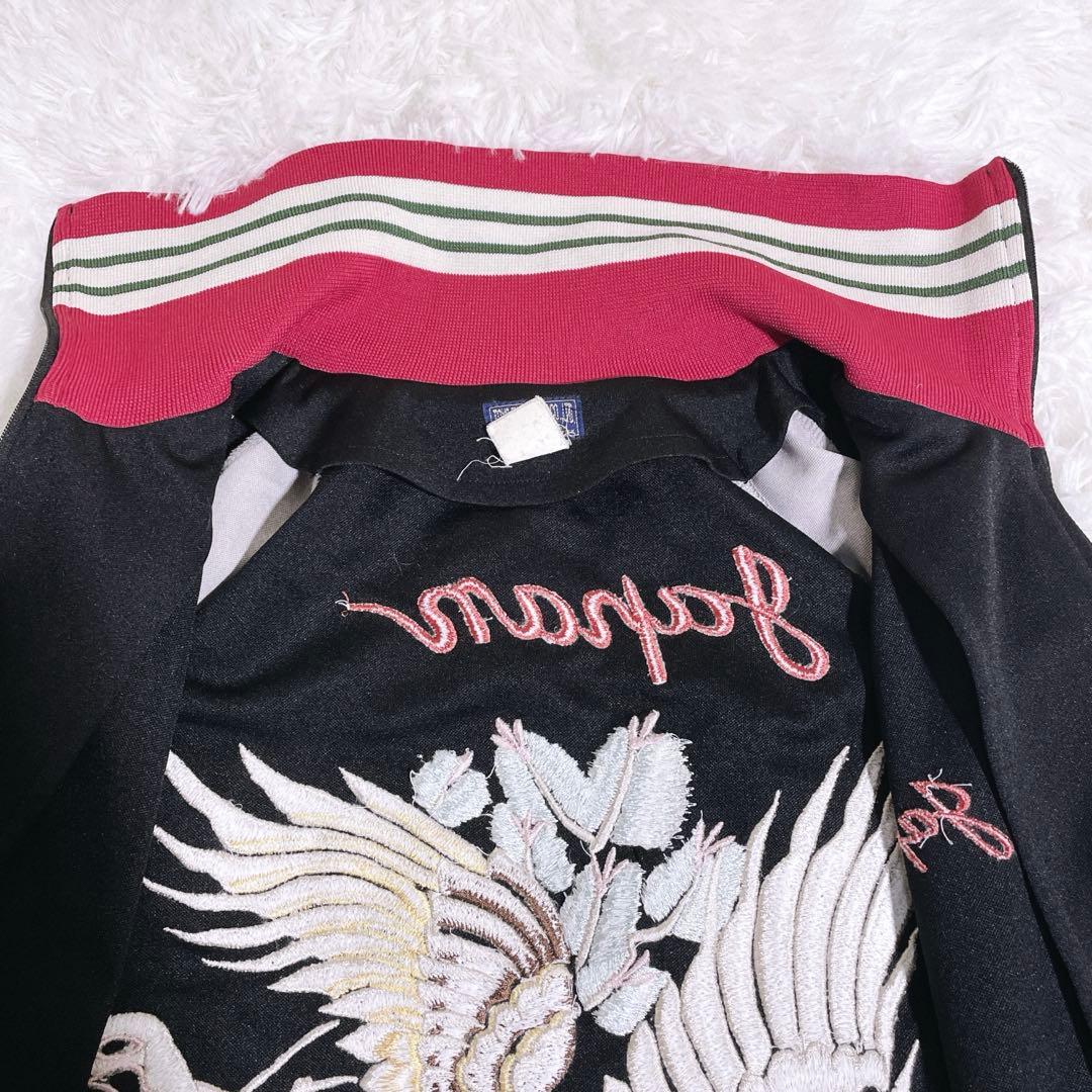 美品⭐東洋エンタープライズ トラックジャケット スカジャン　 刺繍 鷹 黒 M