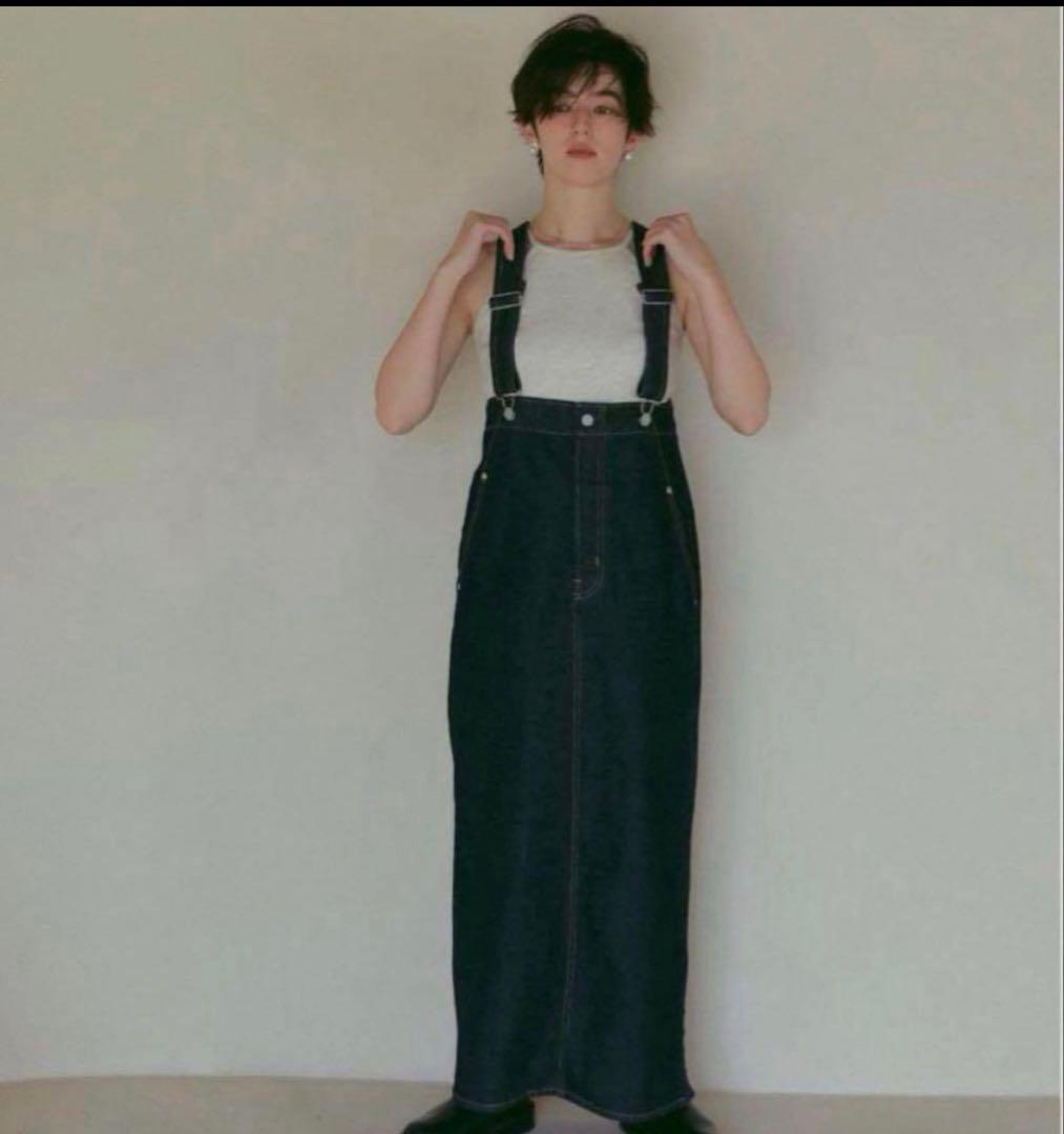 EDWIN×ETRETOKYO デニムハイライズサススカート　S