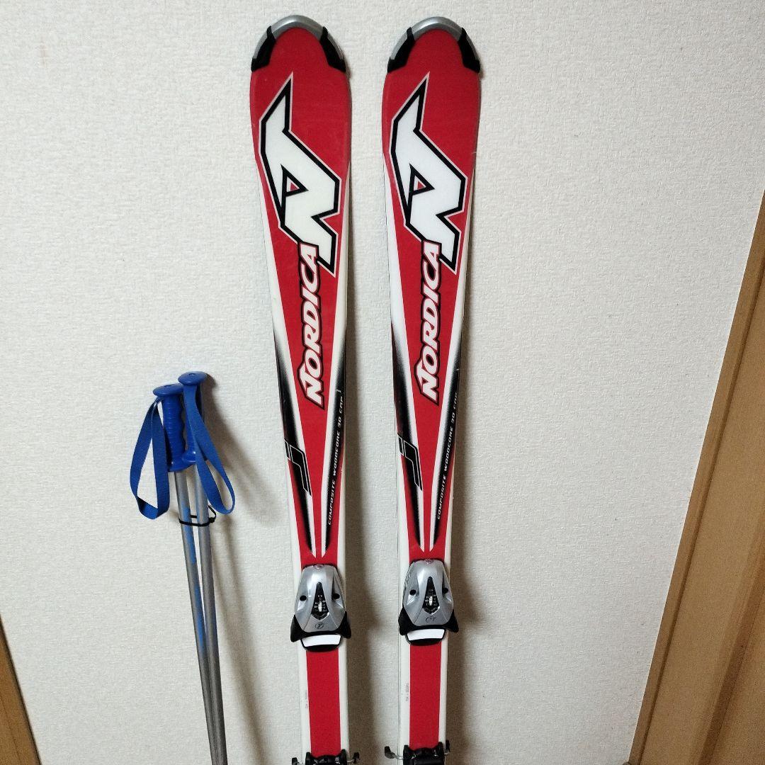 ノルディカ　NORDICA 140cm ジュニアスキー板　ストックセット　おまけ