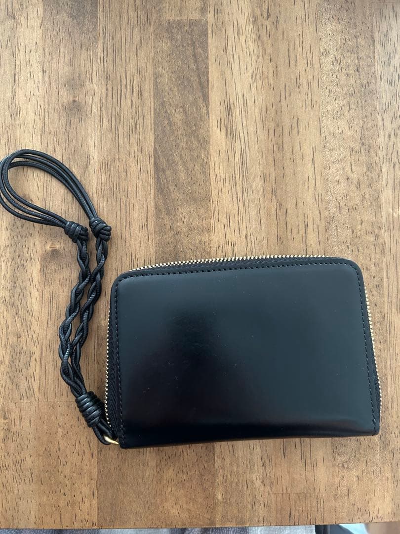 JIL SANDER ブラックレザー　二つ折り財布