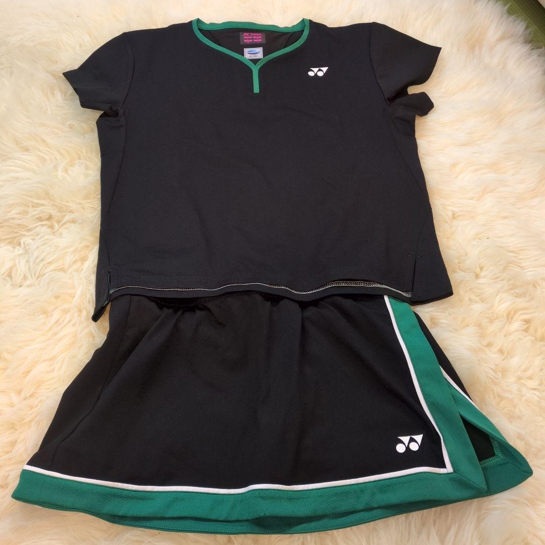 YONEXヨネックス　テニスウェア Tシャツ スカート セット ブラック