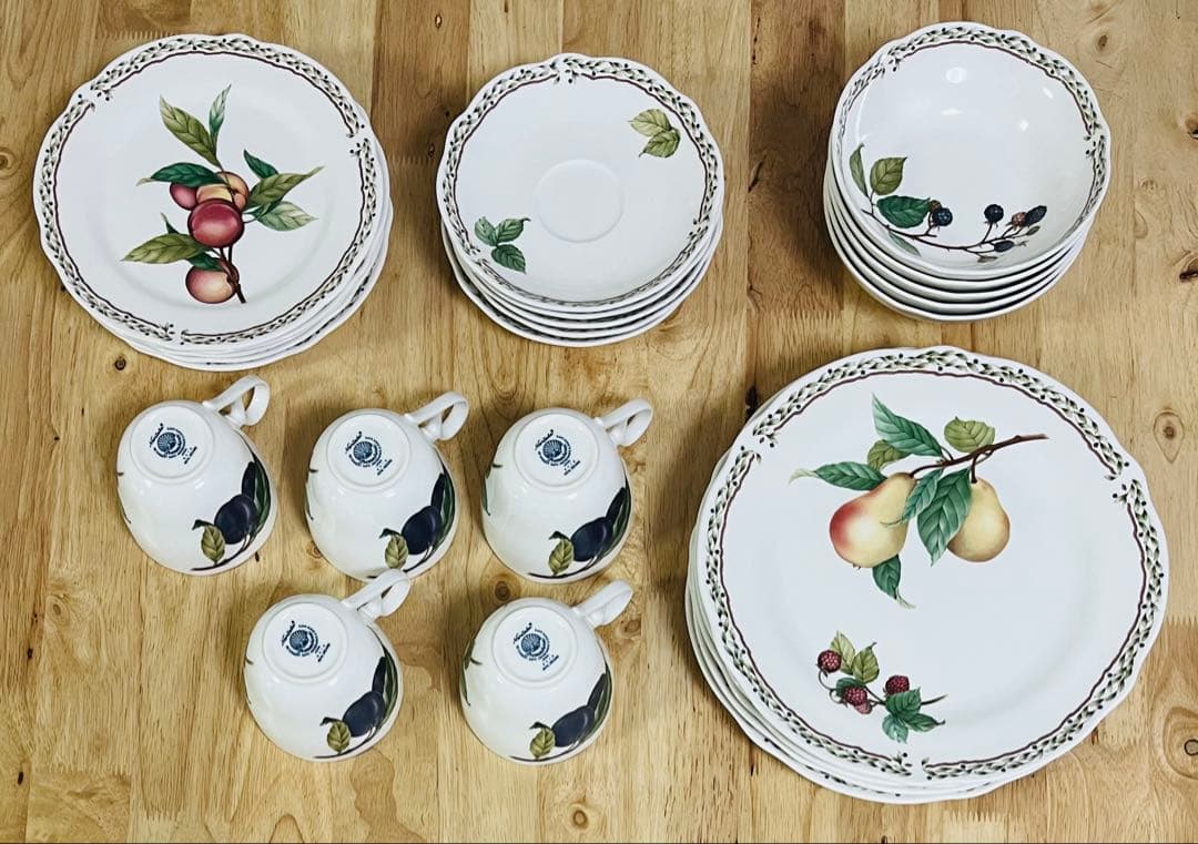 ノリタケ製　フルーツ柄洋食器　5種×5セット