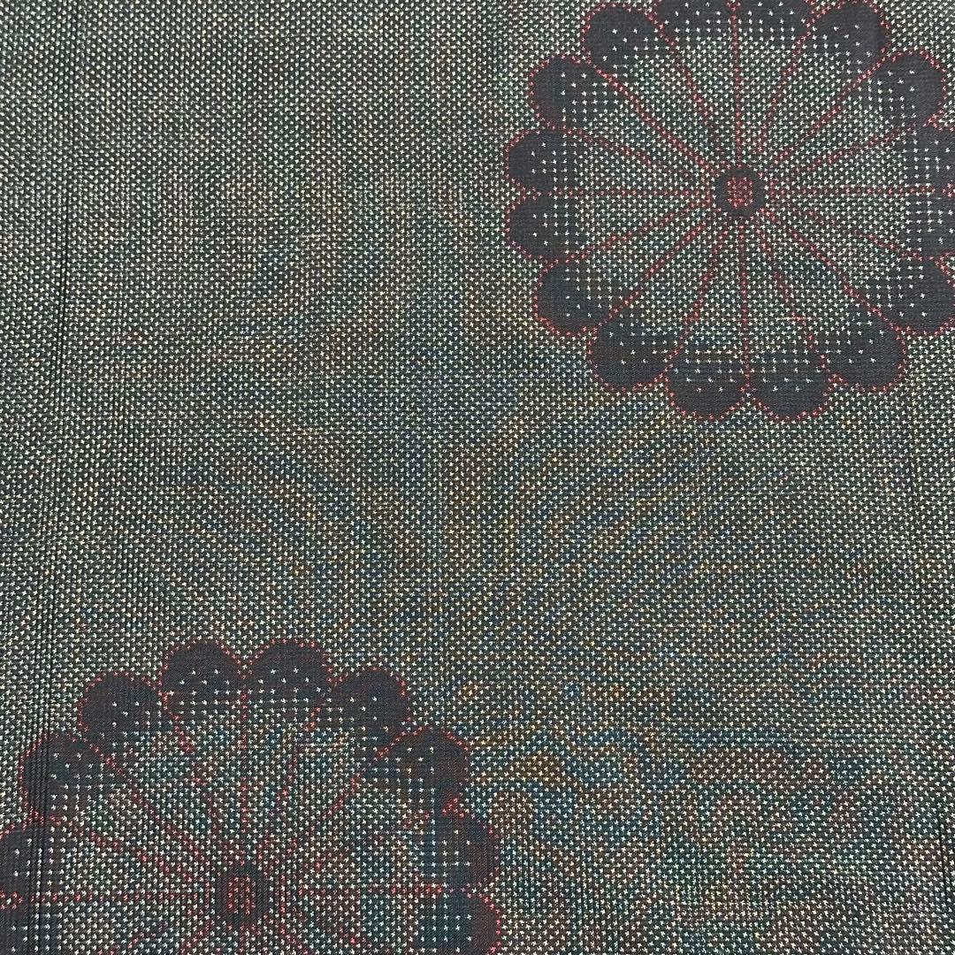 着物リメイク 大島紬(7マルキ)からピンタックのゆったりワンピース