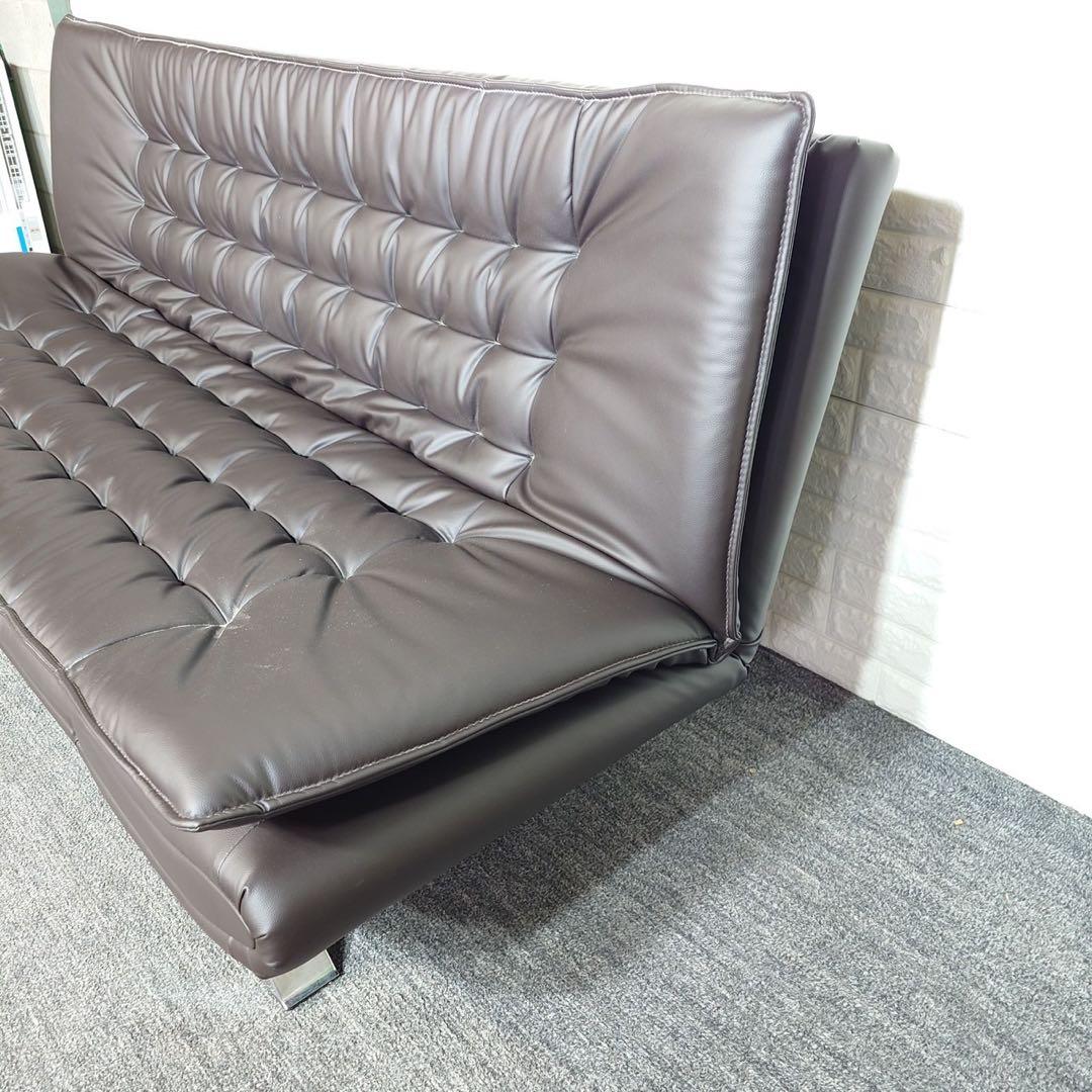 ニトリ ソファベッド Nシールド ロック 3人掛け 合成皮革 家具 D130