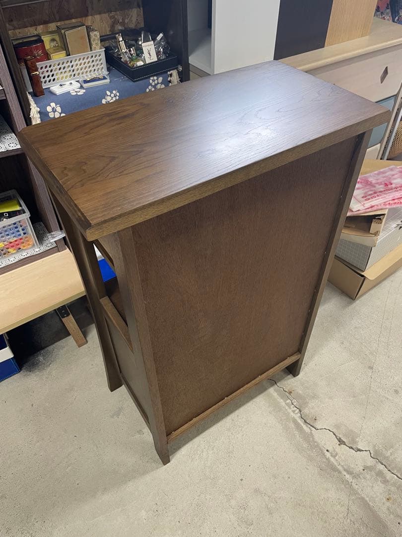 起立木工　木製キャビネット 3引き出し 収納