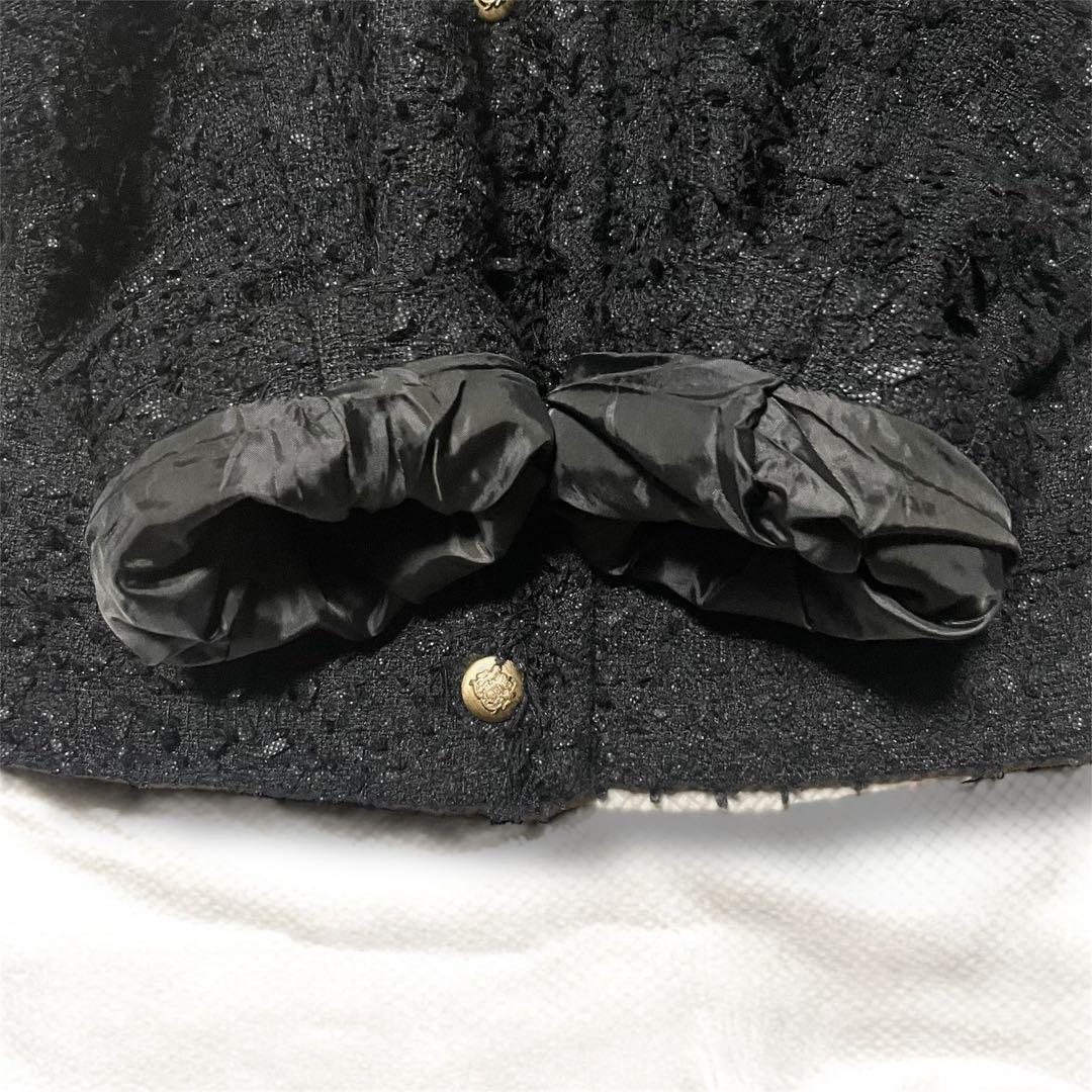 JUSGLITTY 美香さんコラボ ツイードジャケット　黒　金ボタン