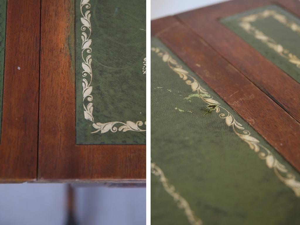 英国アンティーク木製ドロップリーフソファテーブル/折畳式机バタフライ91-219