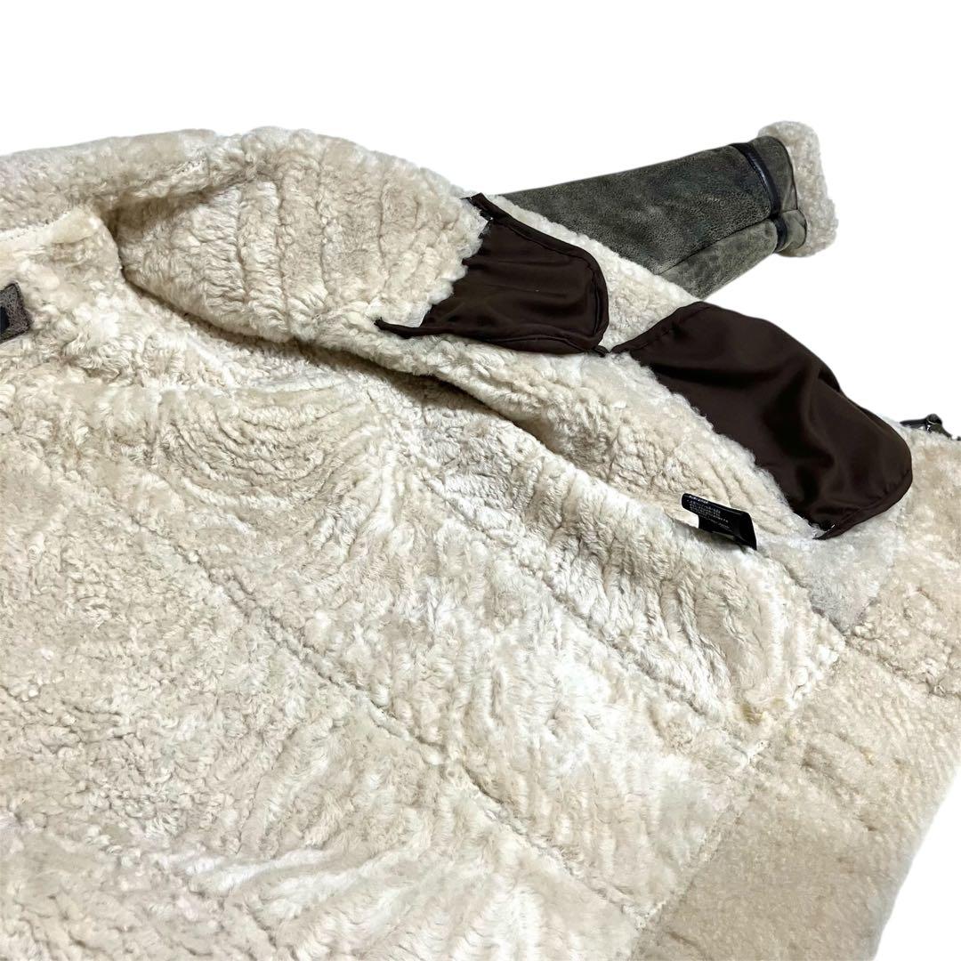 【良品】Liugoo リューグーレザーズ ムートンジャケット フライト B3 黒