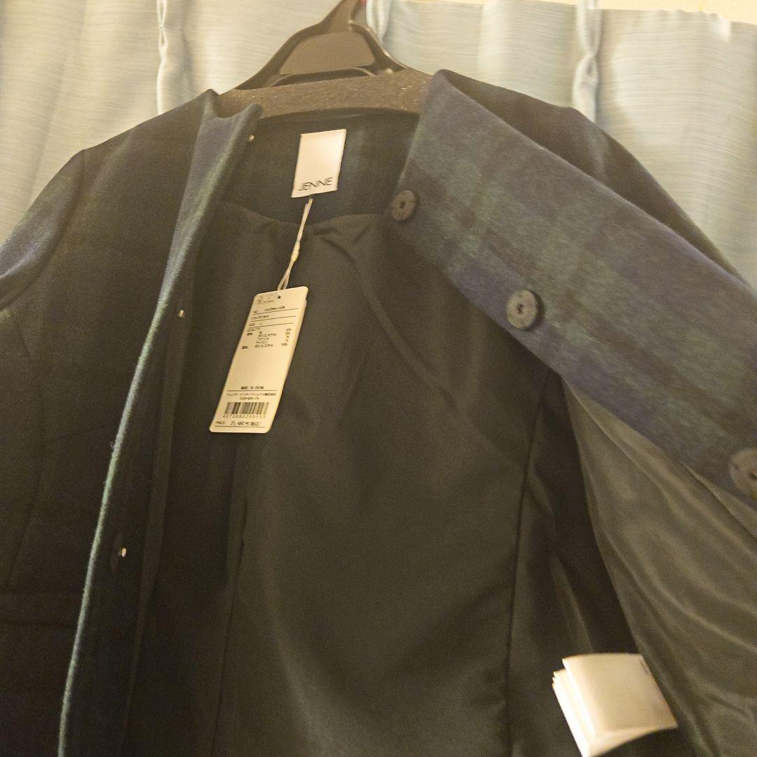 JENNE 最新 ダークグリーン チェック柄 ジャケット新品タグ付き通常半額以下