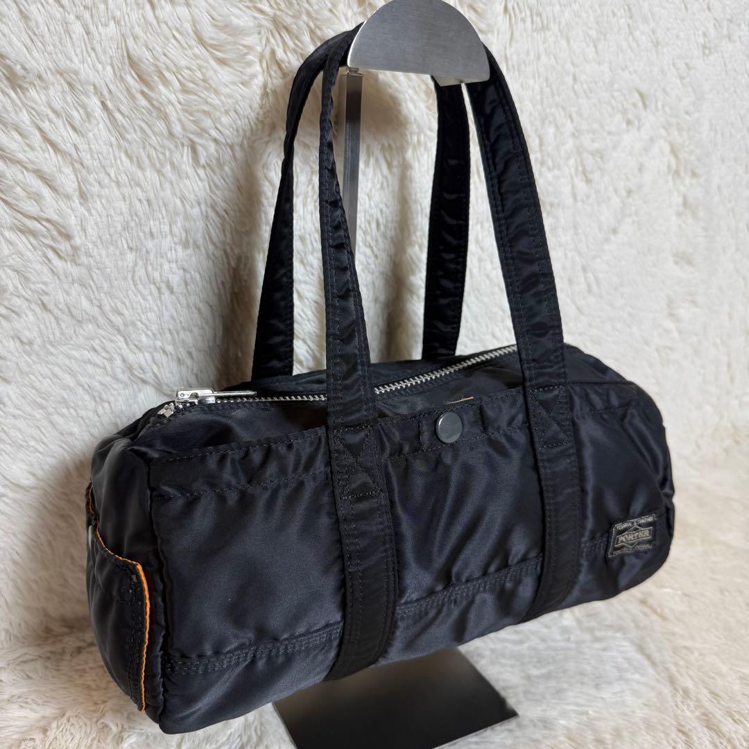 美品 PORTER ポーター タンカー ミニボストンバッグ ブラック 大容量 黒