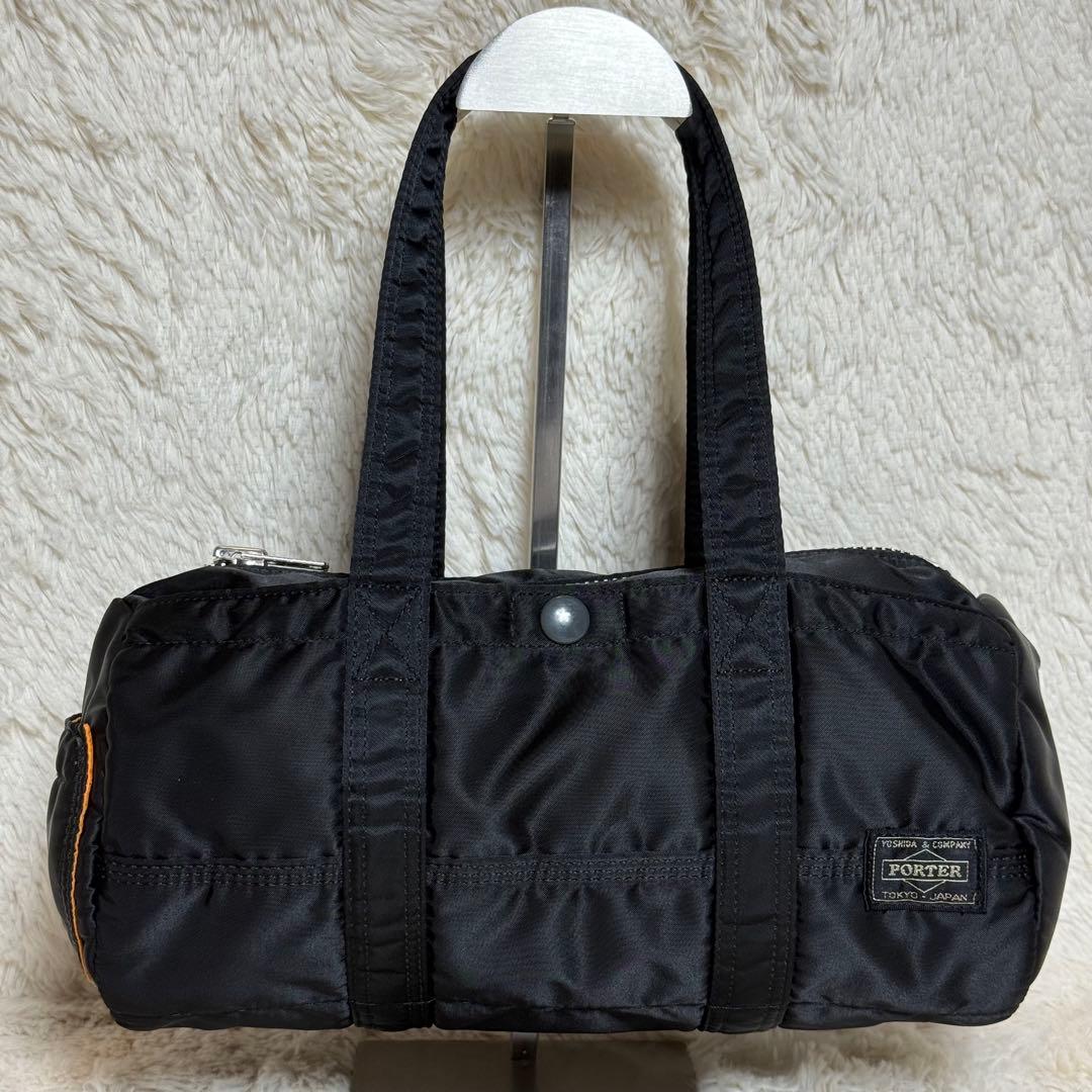 美品 PORTER ポーター タンカー ミニボストンバッグ ブラック 大容量 黒