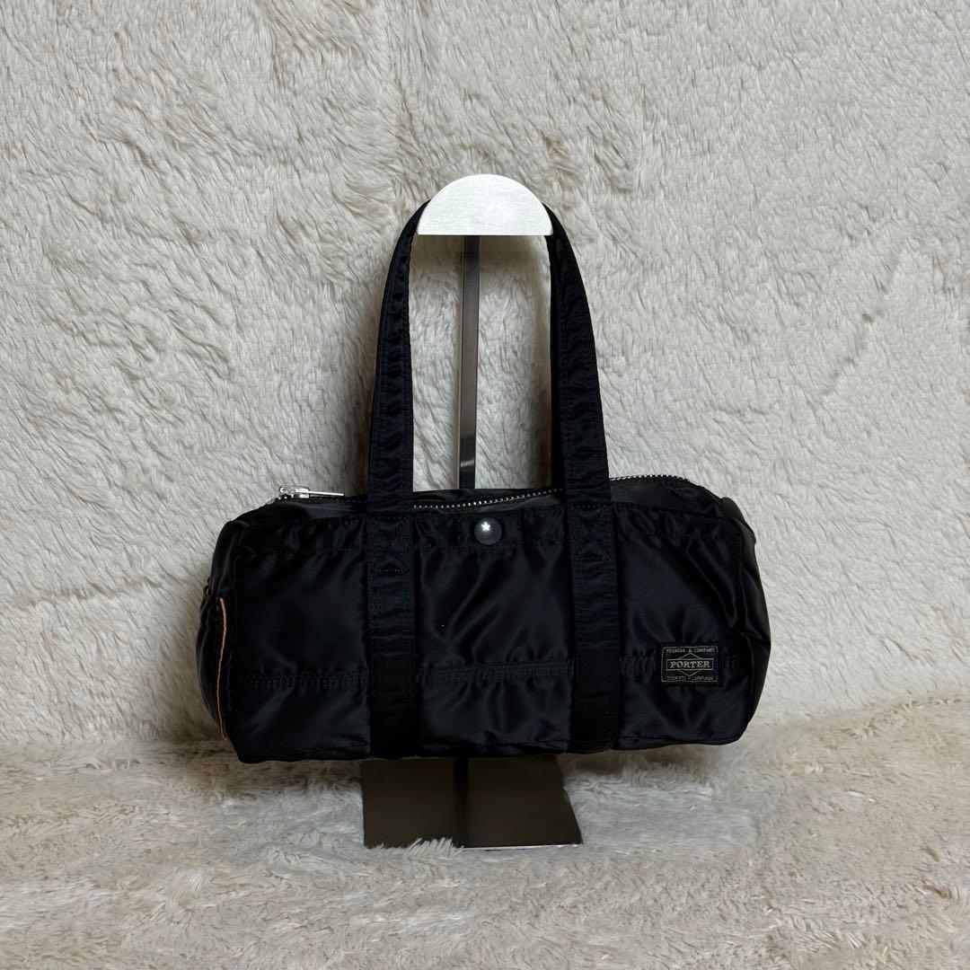 美品 PORTER ポーター タンカー ミニボストンバッグ ブラック 大容量 黒