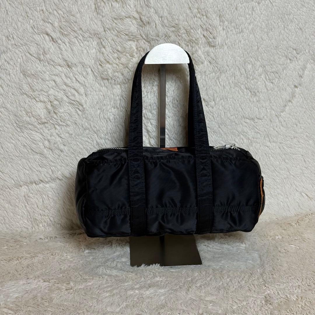 美品 PORTER ポーター タンカー ミニボストンバッグ ブラック 大容量 黒