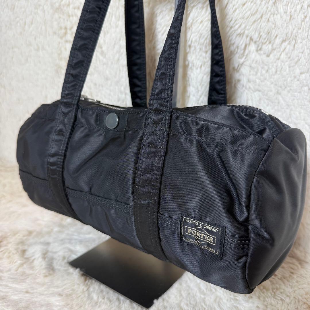 美品 PORTER ポーター タンカー ミニボストンバッグ ブラック 大容量 黒