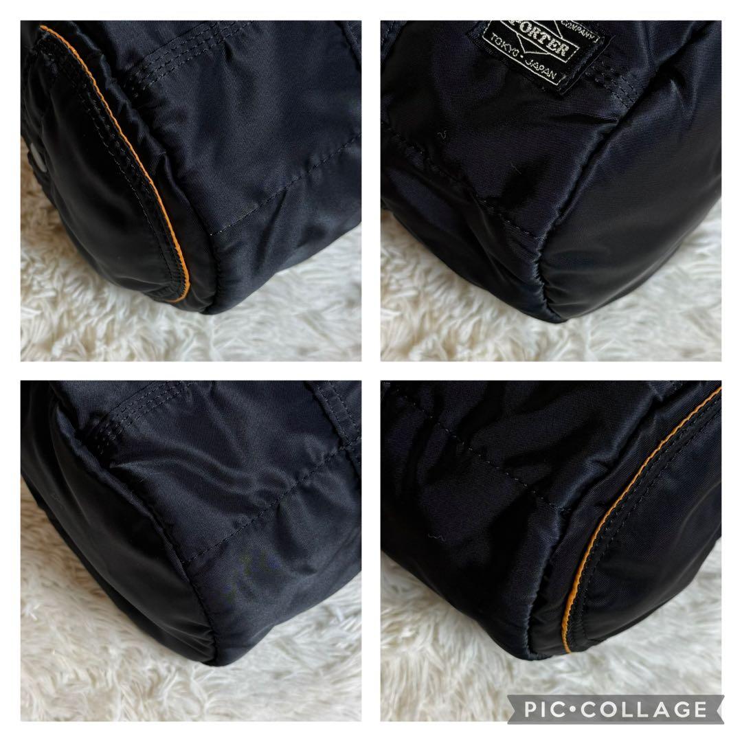 美品 PORTER ポーター タンカー ミニボストンバッグ ブラック 大容量 黒