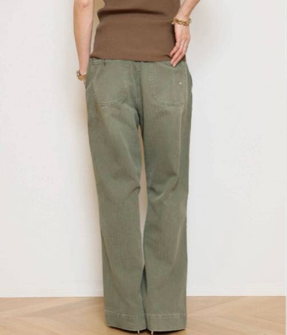 MUSE de Deuxieme Classeオリーブグリーン ワイドパンツ