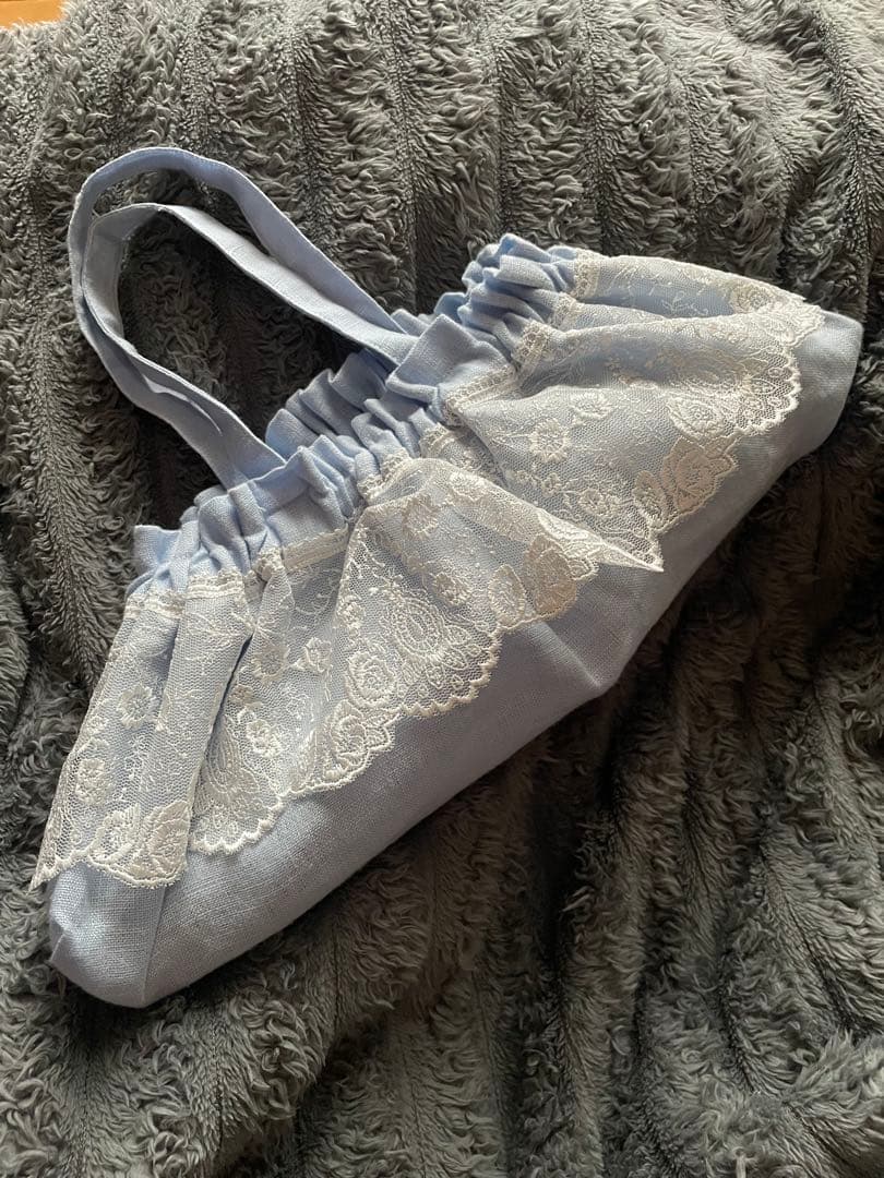 【美品】近沢レース　日傘　水色　chikazawa