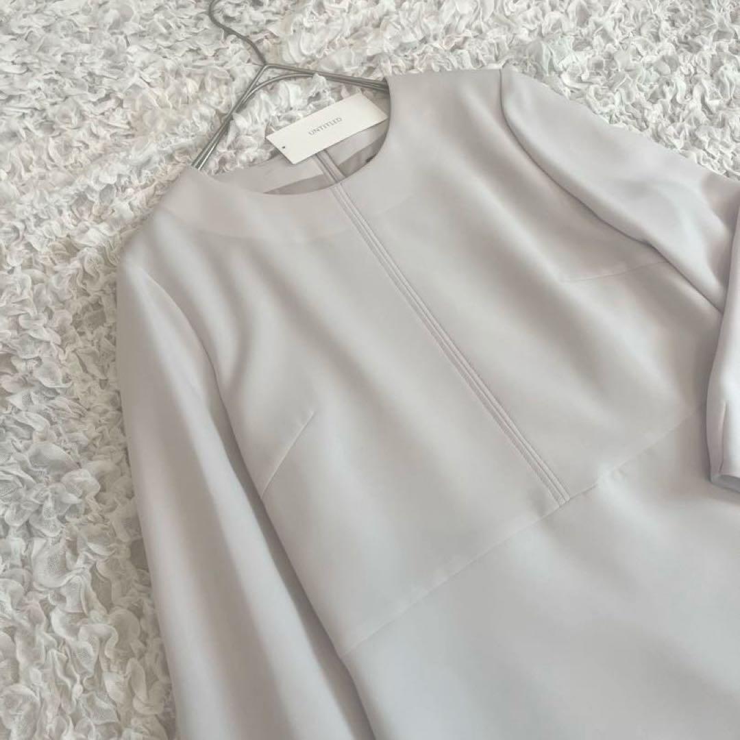 新品未使用タグ付　定価3万　アンタイトル ジョーゼットフィット＆フレアワンピース