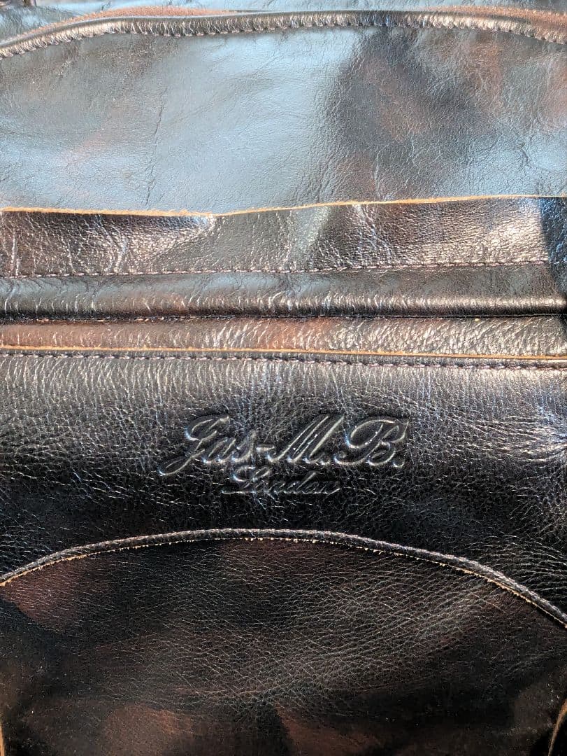 レザー製　焦茶　ボストンバッグ　Jas M.B.