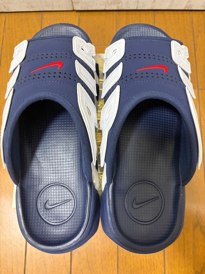 エア モア アップテンポ スライド サンダル　ネイビー/ホワイト　26cm