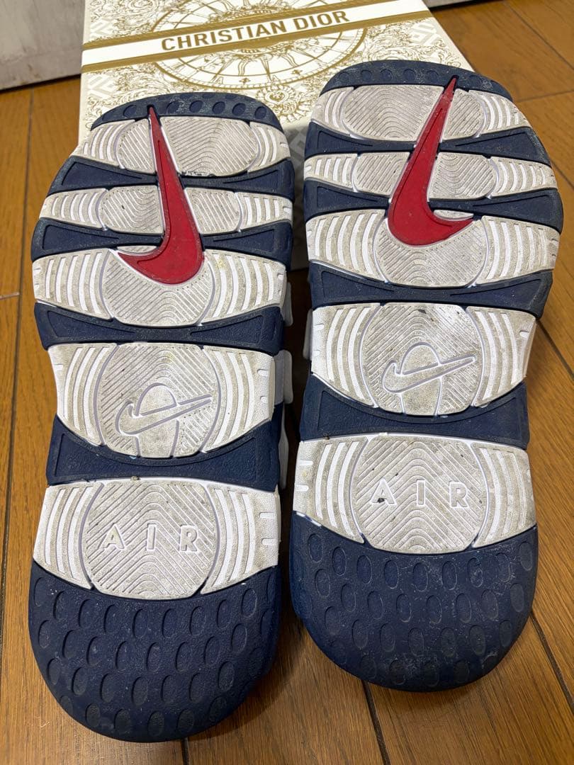 エア モア アップテンポ スライド サンダル　ネイビー/ホワイト　26cm