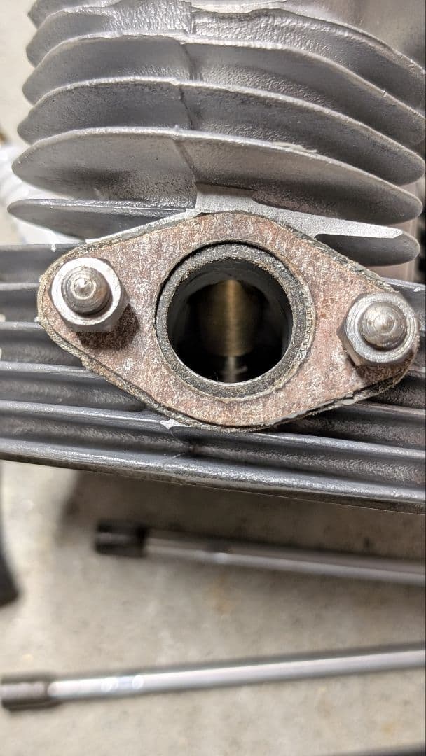 triumph t20 タイガーカブ トライアンフ シリンダーヘッド 欠けあり