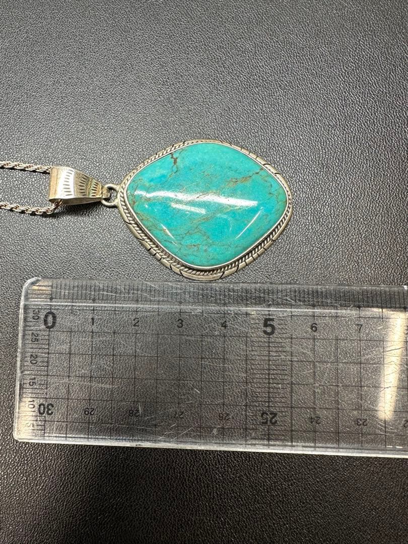 ターコイズペンダントネックレス　シルバー925