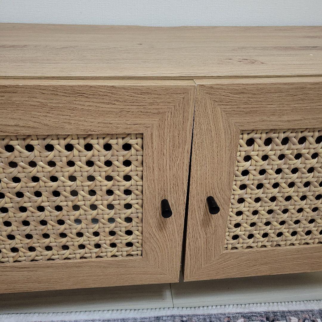 【美品】ラタン調 テレビ台 幅90cm